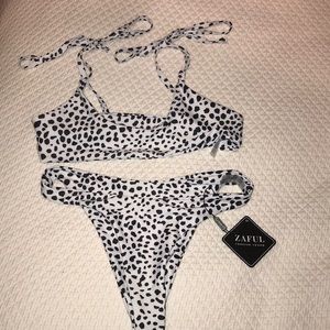 Black and white bikini